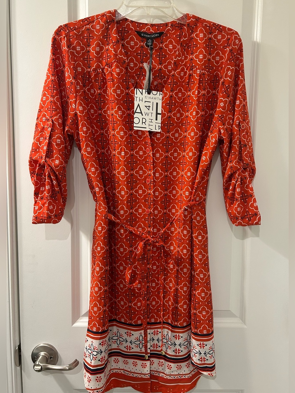 41 Hawthorn Cristen Shirt Dress with Tie Waist